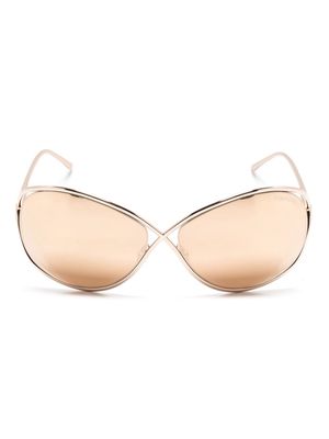TOM FORD Eyewear Nicoletta oversize-frame sunglasses - Gold