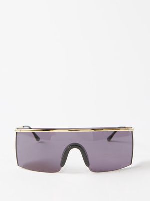 Tom Ford Eyewear - Pavlos Flat-top Metal Sunglasses - Womens - Gold Multi