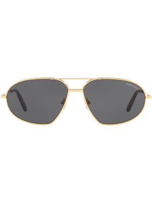 TOM FORD Eyewear pilot-frame tinted sunglasses - Gold