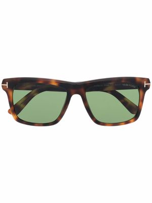 TOM FORD Eyewear rectangle-frame sunglasses - Brown