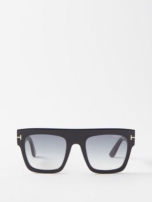 Tom Ford Eyewear - Renee Square-frame Acetate Sunglasses - Womens - Black
