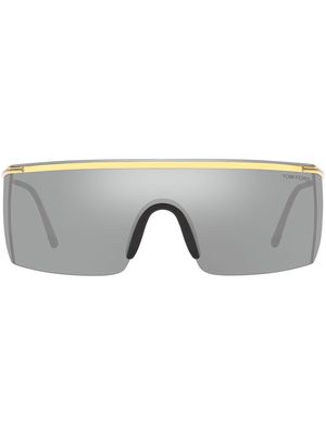 TOM FORD Eyewear rimless shield-frame sunglasses - Gold