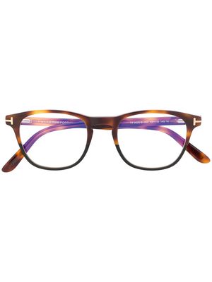TOM FORD Eyewear square shaped glasses - Brown