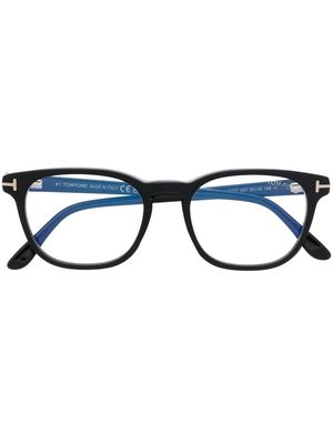 TOM FORD Eyewear T-logo square-frame glasses - Black