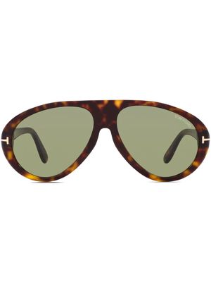 TOM FORD Eyewear tortoiseshell effect sunglasses - 4400J6 Tortoise Black