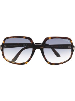 TOM FORD Eyewear tortoiseshell-effect sunglasses - Brown
