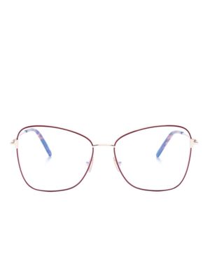 TOM FORD Eyewear two-tone butterfly-frame glasses - Pink