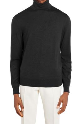 TOM FORD Fine Gauge Merino Wool Turtleneck Sweater in Black