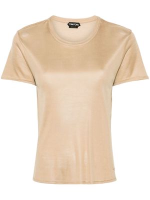 TOM FORD fine ribbed T-shirt - Neutrals