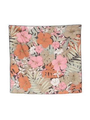 TOM FORD floral-print silk pocket square - Green