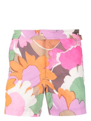 TOM FORD floral-print swim shorts - Pink