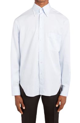 TOM FORD Fluid Fit Lyocell Button-Down Shirt in Light Blue