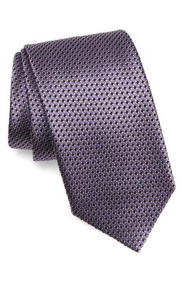 TOM FORD Geometric Mulberry Silk Tie in Shiny Violet
