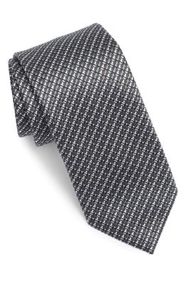 TOM FORD Geometric Silk Tie in Multicolor Dark Grey