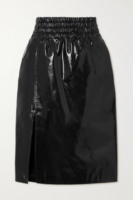 TOM FORD - Glossed-leather Midi Skirt - Black
