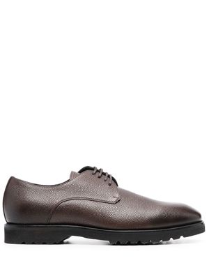 TOM FORD grained lace-up Derby shoes - Brown