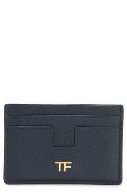 TOM FORD Grained Leather Card Holder in Black
