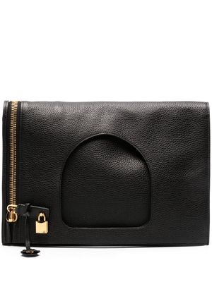 TOM FORD grained-leather tote bag - Black