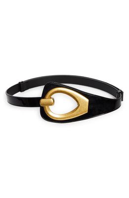 TOM FORD Hera Patent Leather Belt in Black