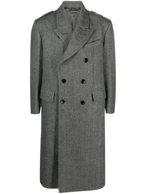 TOM FORD herringbone wool coat - Black