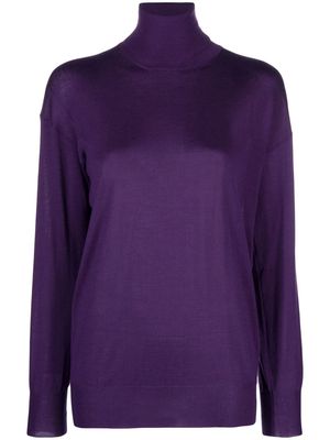 TOM FORD high-neck knitted jumper - Purple