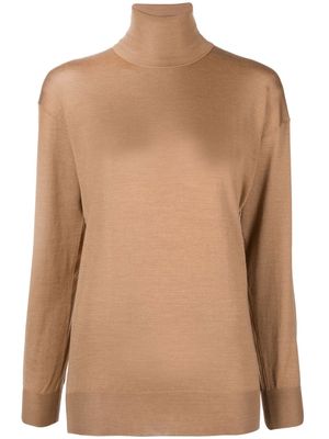 TOM FORD high-neck knitted top - Neutrals