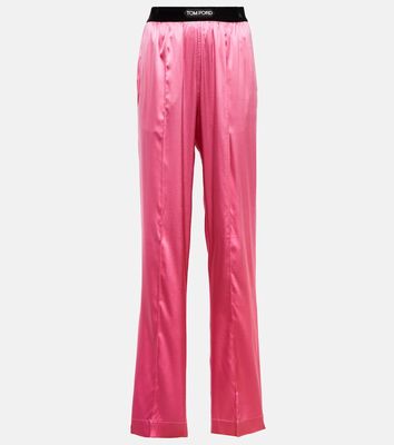 Tom Ford High-rise silk-blend satin pants