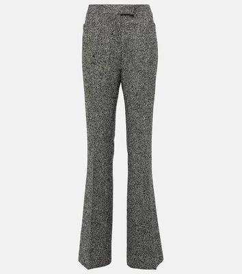 Tom Ford High-rise tweed wool flared pants