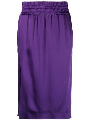 TOM FORD high-waist silk midi dress - Purple