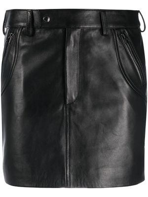 TOM FORD high-waisted leather miniskirt - Black