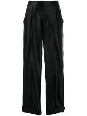 TOM FORD high waisted silk trousers - Black