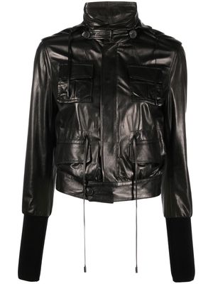 TOM FORD hooded leather jacket - Black