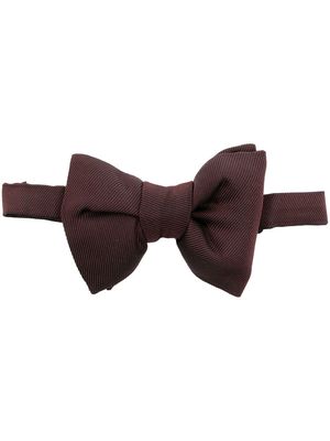 TOM FORD hook-fastening silk bow tie - Red