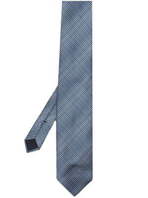TOM FORD interwoven-design silk tie - Blue