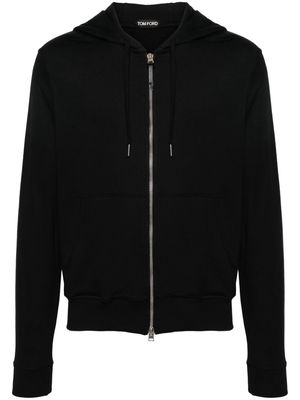 TOM FORD jersey zip-up hoodie - Black