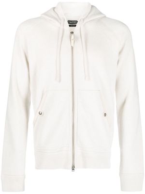 TOM FORD knitted cashmere hoodie - Neutrals