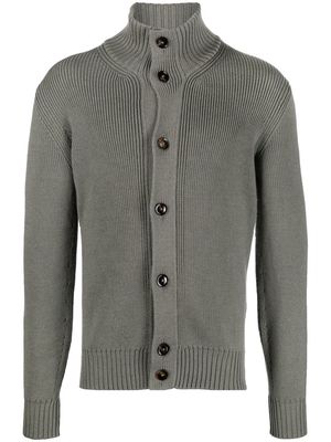 TOM FORD knitted high-neck cardigan - Green