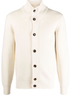 TOM FORD knitted high-neck cardigan - Neutrals