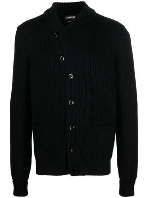 TOM FORD knitted shawl cardigan - Black