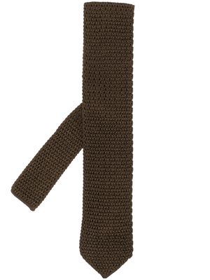 TOM FORD knitted silk tie - Brown