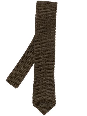 TOM FORD knitted silk tie - Green