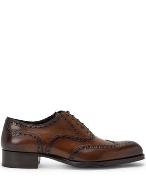 TOM FORD lace-up leather brogues - Brown