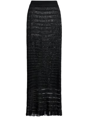 TOM FORD ladder-knit maxi skirt - Black