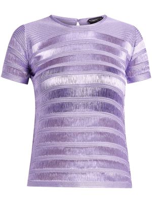 TOM FORD ladder-knit top - Purple