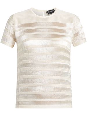 TOM FORD ladder-knit top - White