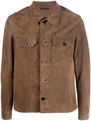 TOM FORD lambskin shirt jacket - Brown