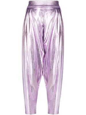 TOM FORD lamé tapered trousers - Purple
