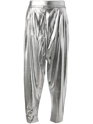 TOM FORD lamé tapered trousers - Silver