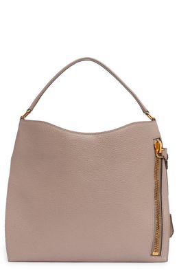TOM FORD Large Alix Flat Hobo Bag in 1G006 Silk Taupe