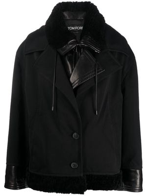 TOM FORD layered leather jacket - Black